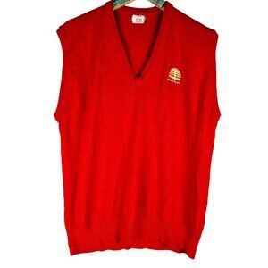 Vintage DiFini Red Jackson, MS Red Golf Vest, Pullover, Sz XL